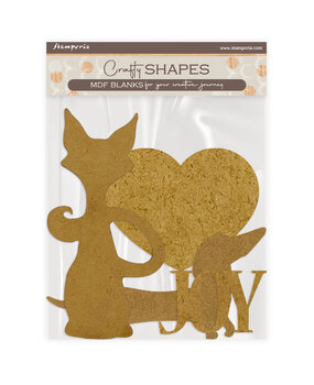 Stamperia Furry Friends MDF Crafty Shapes Blanks Dog and Cat Silhouette (KLSM67)