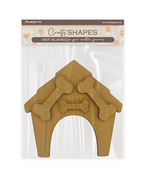 Stamperia Furry Friends MDF Crafty Shapes Blanks Doghouse and Bones (KLSM69)