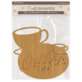 Stamperia Coffee and Chocolate MDF Crafty Shapes Blanks Cup and Plate (KLSM70)