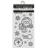 Stamperia Gear up for Christmas Thick Stencil 12x25cm Snowflakes (KSTDL141)
