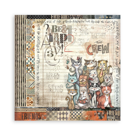 Stamperia Furry Friends 12x12 Inch Maxi Paper Pack (Single Face) (SBBXLB30) Stamperia Furry Friends 12x12 Inch Maxi Paper Pack (Single Face) (SBBXLB30)