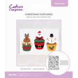 Crafter's Companion 3-in-1 Intricate Fall Die & Stencil Christmas Cupcakes (CC-MD-STEN-XCUP)