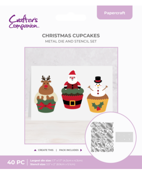 Crafter's Companion 3-in-1 Intricate Fall Die & Stencil Christmas Cupcakes (CC-MD-STEN-XCUP) Crafter's Companion 3-in-1 Intricate Fall Die & Stencil Christmas Cupcakes (CC-MD-STEN-XCUP)