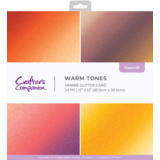Crafter's Companion Ombre Glitter Pad 12x12 Inch Warm Tones (CC-OMBGLIT12-WATO)