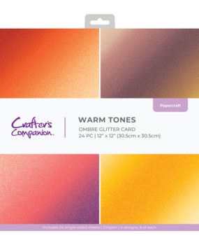 Crafter's Companion Ombre Glitter Pad 12x12 Inch Warm Tones (CC-OMBGLIT12-WATO) Crafter's Companion Ombre Glitter Pad 12x12 Inch Warm Tones (CC-OMBGLIT12-WATO)