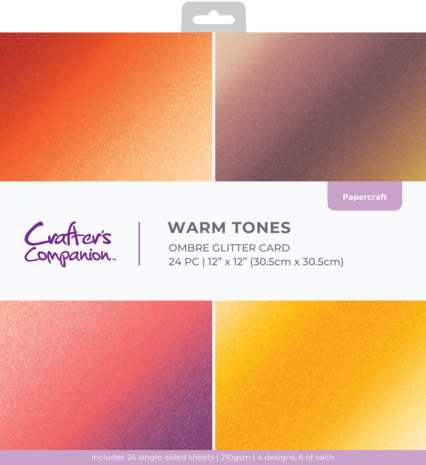 Crafter's Companion Ombre Glitter Pad 12x12 Inch Warm Tones (CC-OMBGLIT12-WATO) Crafter's Companion Ombre Glitter Pad 12x12 Inch Warm Tones (CC-OMBGLIT12-WATO)