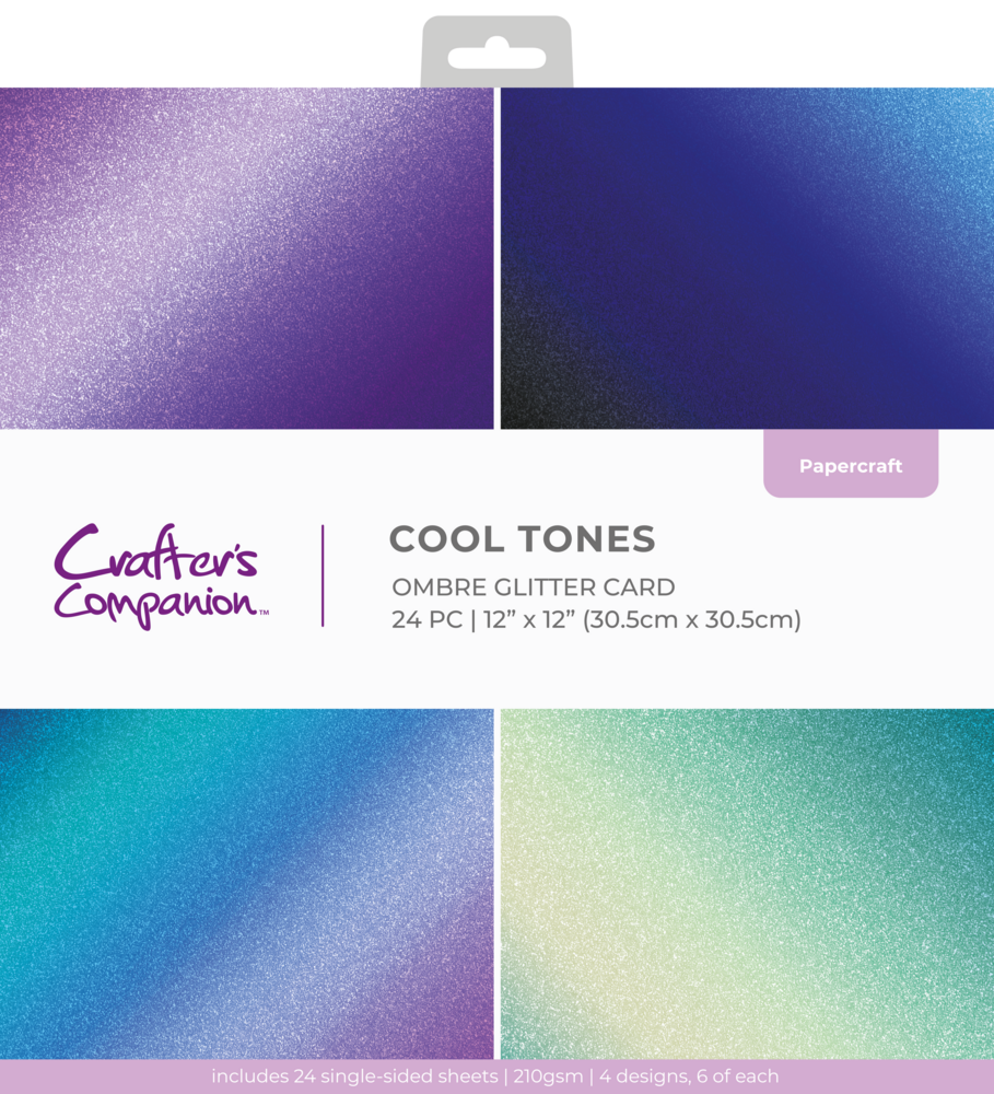 Crafter's Companion Ombre Glitter Pad 12x12 Inch Cool Tones (CC-OMBGLIT12-COTO) Crafter's Companion Ombre Glitter Pad 12x12 Inch Cool Tones (CC-OMBGLIT12-COTO)