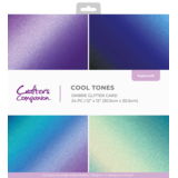 Crafter's Companion Ombre Glitter Pad 12x12 Inch Cool Tones (CC-OMBGLIT12-COTO)