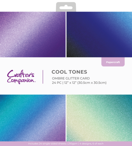 Crafter's Companion Ombre Glitter Pad 12x12 Inch Cool Tones (CC-OMBGLIT12-COTO) Crafter's Companion Ombre Glitter Pad 12x12 Inch Cool Tones (CC-OMBGLIT12-COTO)