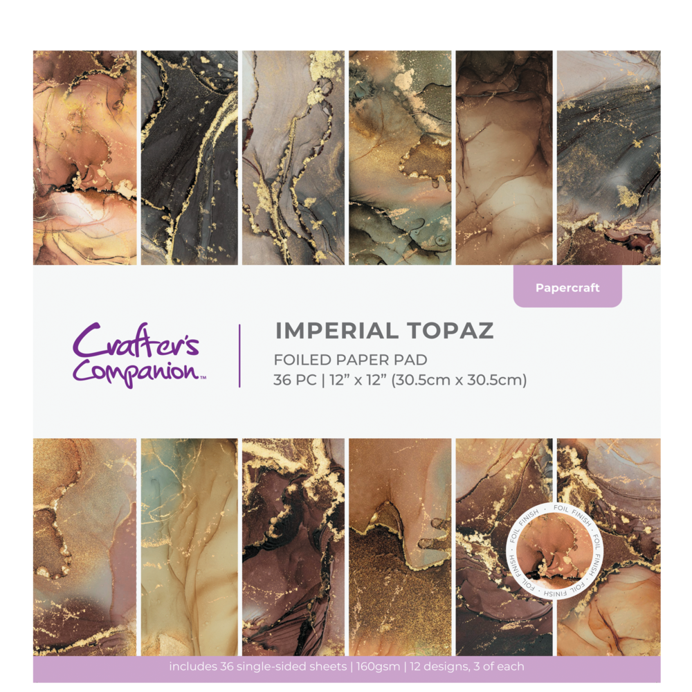 Crafter's Companion Marble 12x12 Inch Paper Pad Imperial Topaz (CC-PAD12-IMTOPA) Crafter's Companion Marble 12x12 Inch Paper Pad Imperial Topaz (CC-PAD12-IMTOPA)