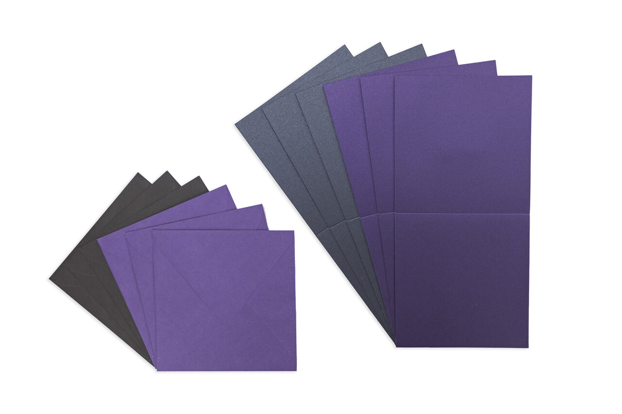 Crafter's Companion Pearl Card & Envelopes 6x6 Inch Purple & Black (80pcs) (CC-PERL-PBCBEN-6X6) Crafter's Companion Pearl Card & Envelopes 6x6 Inch Purple & Black (80pcs) (CC-PERL-PBCBEN-6X6)