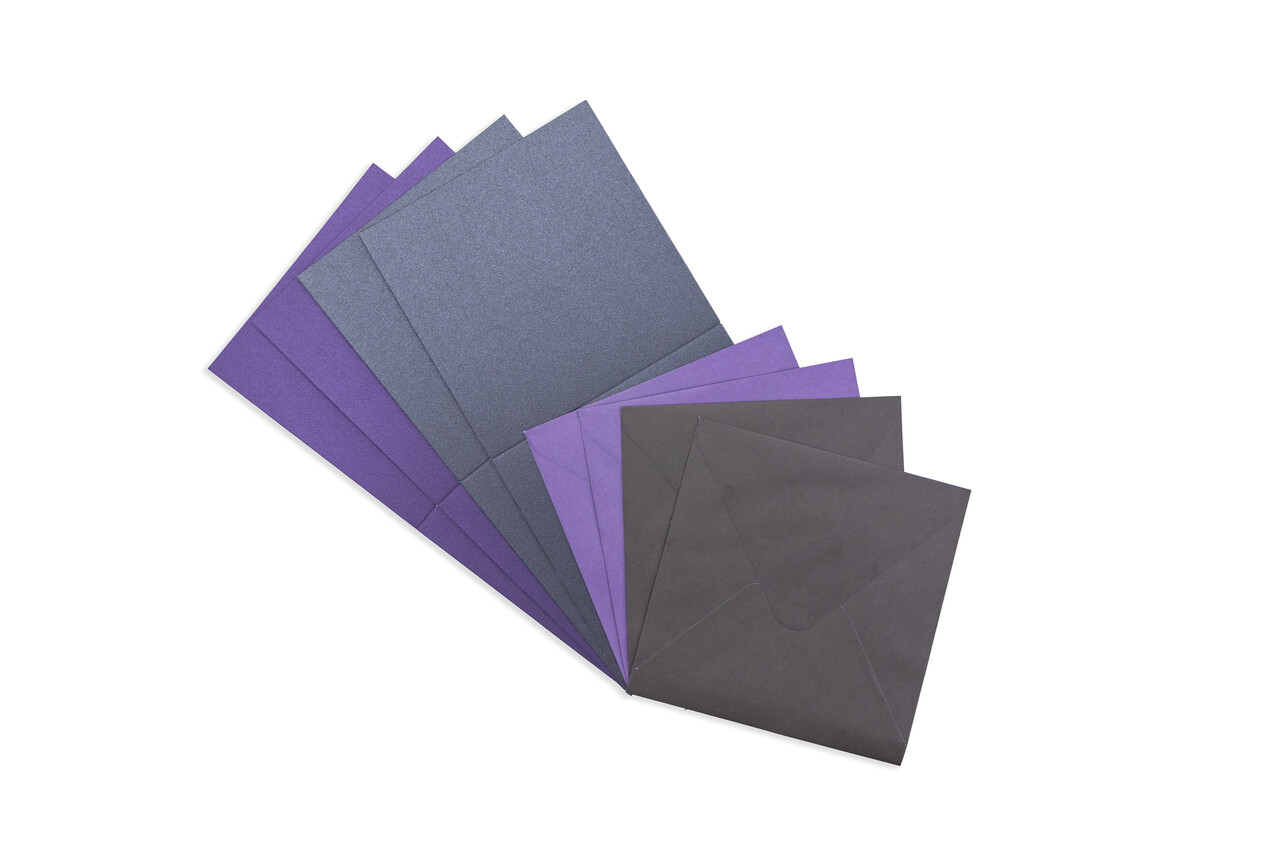 Crafter's Companion Pearl Card & Envelopes 6x6 Inch Purple & Black (80pcs) (CC-PERL-PBCBEN-6X6) Crafter's Companion Pearl Card & Envelopes 6x6 Inch Purple & Black (80pcs) (CC-PERL-PBCBEN-6X6)