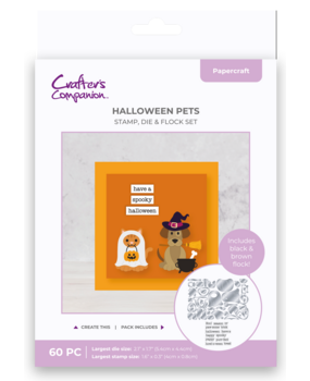 Crafter's Companion Halloween Pet Stamp, Die & Flock Halloween Pets (CC-STD-FLOC-HAPE) Crafter's Companion Halloween Pet Stamp, Die & Flock Halloween Pets (CC-STD-FLOC-HAPE)