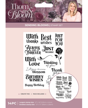 Crafter's Companion Thorn & Bloom Clear Acrylic Stamps Sending Blooms (SS-TB-CA-ST-SEBL)