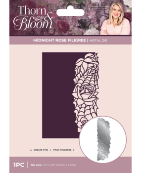 Crafter's Companion Thorn & Bloom Metal Die Edge'able Midnight Rose Filigree (SS-TB-MD-EDG-MIRF)