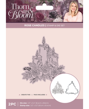 Crafter's Companion Thorn & Bloom Stamp & Die Rose Candles (SS-TB-STD-ROCA)