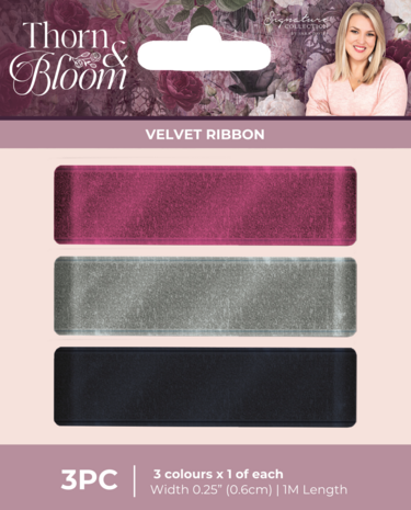 Crafter's Companion Thorn & Bloom Velvet Ribbon (SS-TB-VELRIB) Crafter's Companion Thorn & Bloom Velvet Ribbon (SS-TB-VELRIB)
