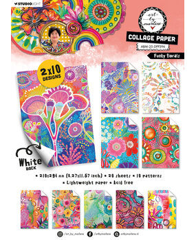 Art By Marlene Funky Florals A4 Collage Paper (ABM-25-DPP396)