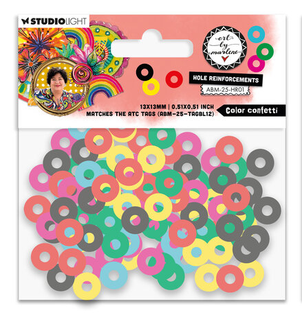 Art By Marlene Color Confetti Hole-Reinforcements (ABM-25-HR01) Art By Marlene Color Confetti Hole-Reinforcements (ABM-25-HR01)