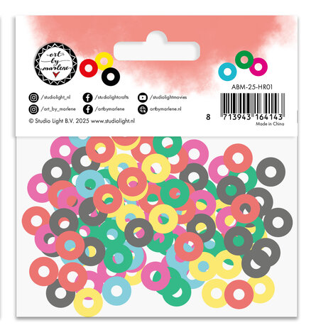Art By Marlene Color Confetti Hole-Reinforcements (ABM-25-HR01) Art By Marlene Color Confetti Hole-Reinforcements (ABM-25-HR01)