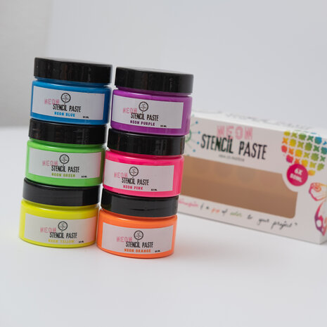 Art By Marlene Neon Stencil Paste 6x50ml (ABM-25-PASTE08) Art By Marlene Neon Stencil Paste 6x50ml (ABM-25-PASTE08)