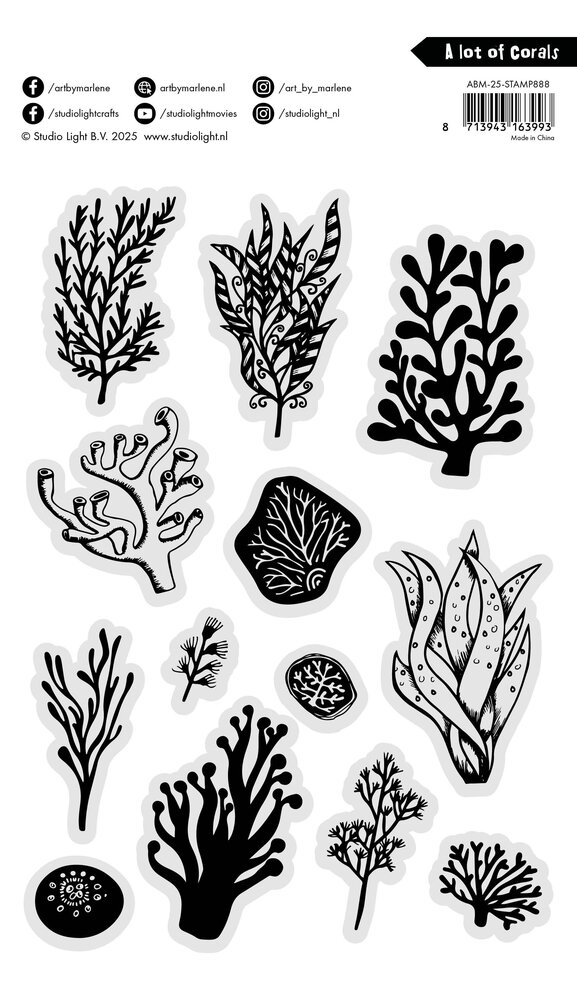 Art By Marlene A lot of Corals Clear Stamp (ABM-25-STAMP888) Art By Marlene A lot of Corals Clear Stamp (ABM-25-STAMP888)