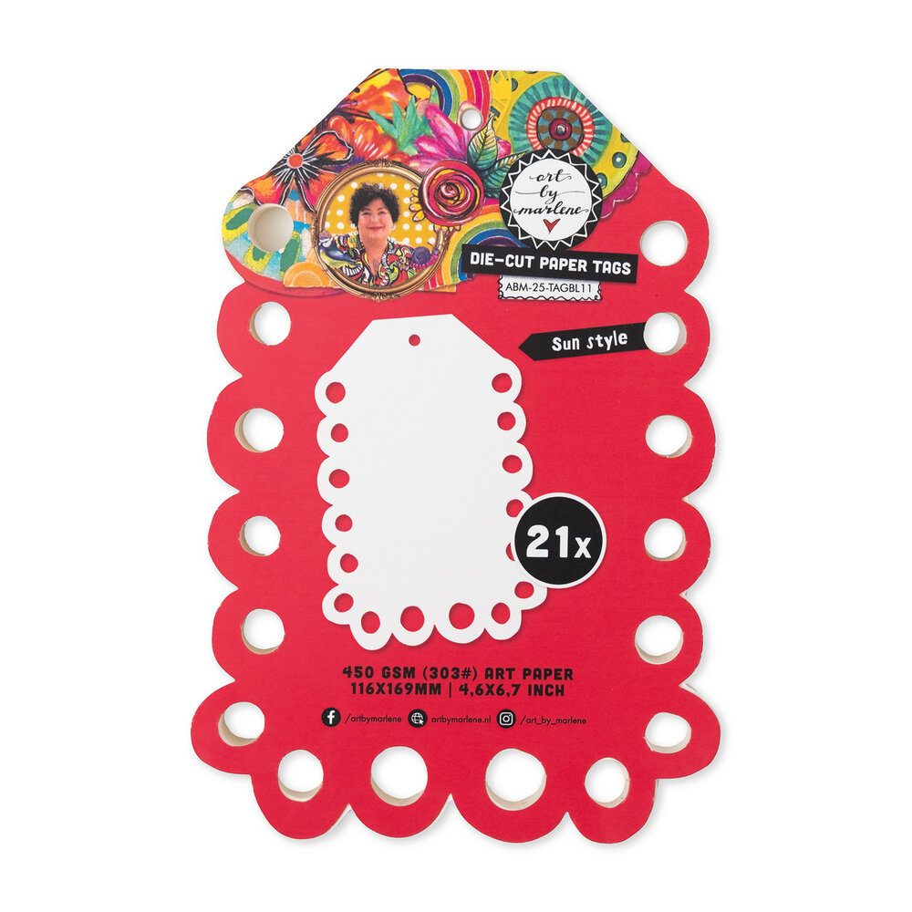 Art By Marlene Sun Style Die-cut Paper Tags (ABM-25-TAGBL11) Art By Marlene Sun Style Die-cut Paper Tags (ABM-25-TAGBL11)