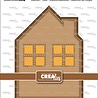 Crealies Cardzz Stansen Dubbele Kaart Huis Met Ramen (CLCZ627)