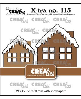 Crealies Xtra Stansen 2X Huisje A Met Sneeuwdak Midden En Groot (CLXtra115) Crealies Xtra Stansen 2X Huisje A Met Sneeuwdak Midden En Groot (CLXtra115)
