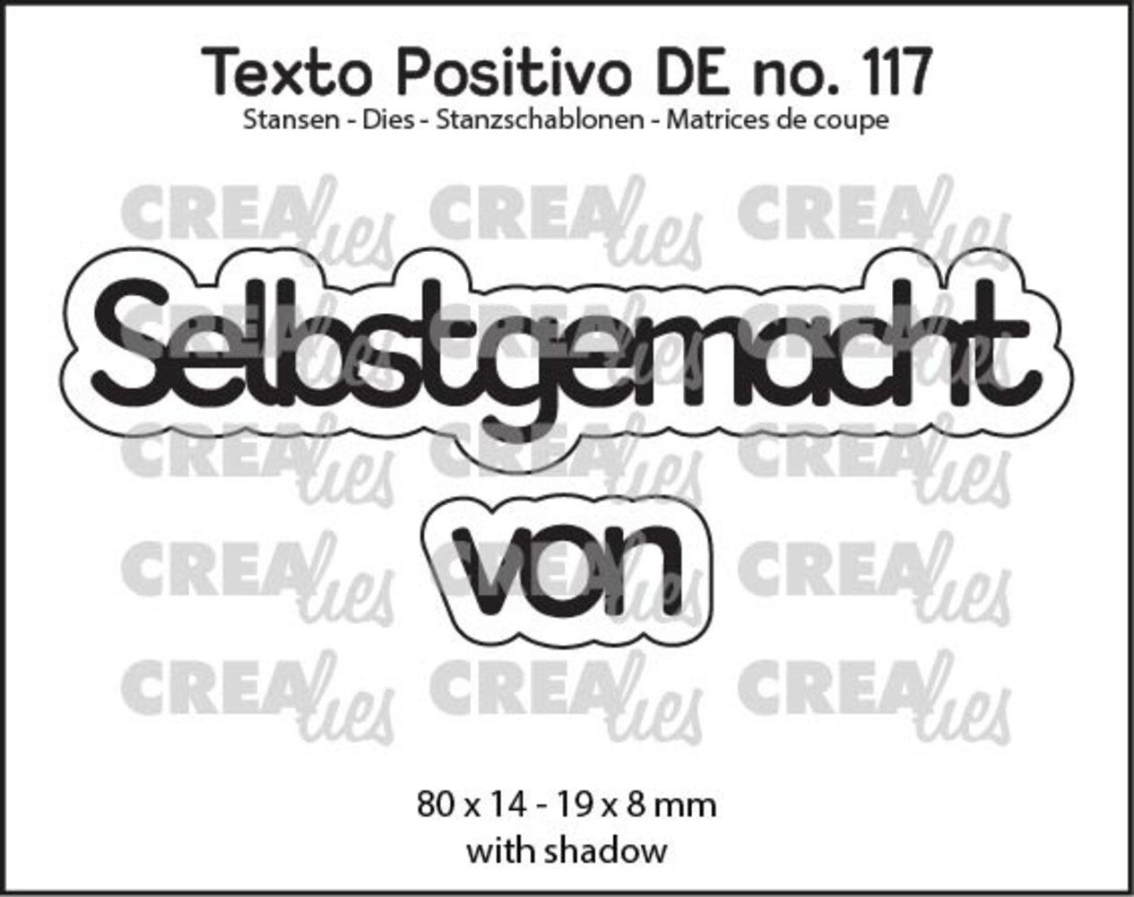 Crealies Texto Positivo Stansen German Selbstgemacht Von (POSDE117)