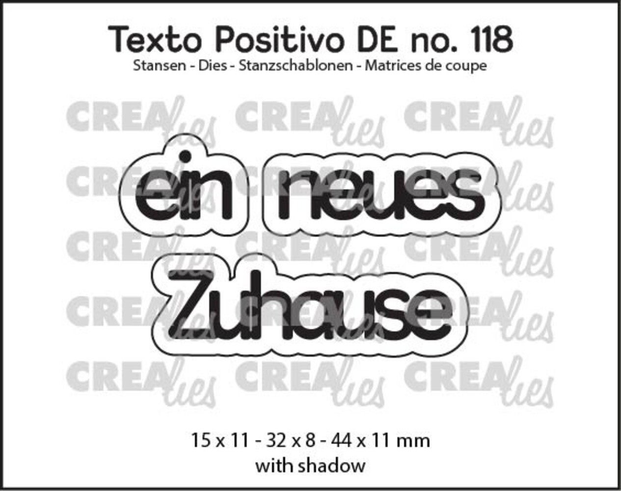 Crealies Texto Positivo Stansen German Ein Neues Zuhause (POSDE118) Crealies Texto Positivo Stansen German Ein Neues Zuhause (POSDE118)