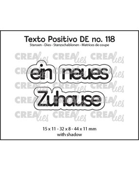 Crealies Texto Positivo Stansen German Ein Neues Zuhause (POSDE118) Crealies Texto Positivo Stansen German Ein Neues Zuhause (POSDE118)