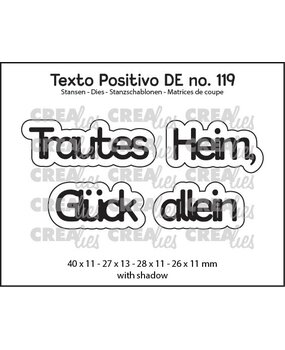 Crealies Texto Positivo Stansen German Trautes Heim, Glück Allein (POSDE119) Crealies Texto Positivo Stansen German Trautes Heim, Glück Allein (POSDE119)