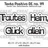 Crealies Texto Positivo Stansen German Trautes Heim, Glück Allein (POSDE119) Crealies Texto Positivo Stansen German Trautes Heim, Glück Allein (POSDE119)