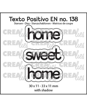 Crealies Texto Positivo Stansen EnglishHome Sweet Home (POSEN138) Crealies Texto Positivo Stansen EnglishHome Sweet Home (POSEN138)