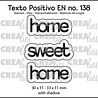 Crealies Texto Positivo Stansen English Home Sweet Home (POSEN138)