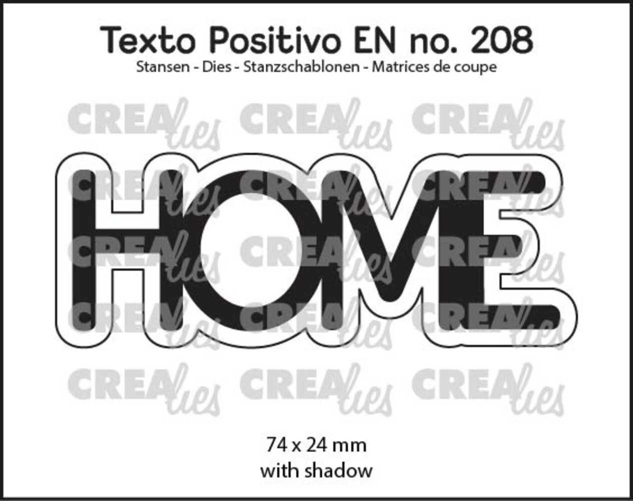 Crealies Texto Positivo English Stansen Home (POSEN208)
