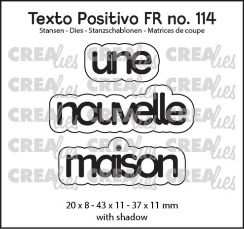 Crealies Texto Positivo Stansen French Une Nouvelle Maison (POSFR114) Crealies Texto Positivo Stansen French Une Nouvelle Maison (POSFR114)