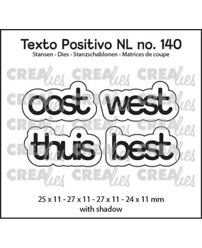 Crealies Texto Positivo Stansen Dutch Oost West Thuis Best (POSNL140) Crealies Texto Positivo Stansen Dutch Oost West Thuis Best (POSNL140)