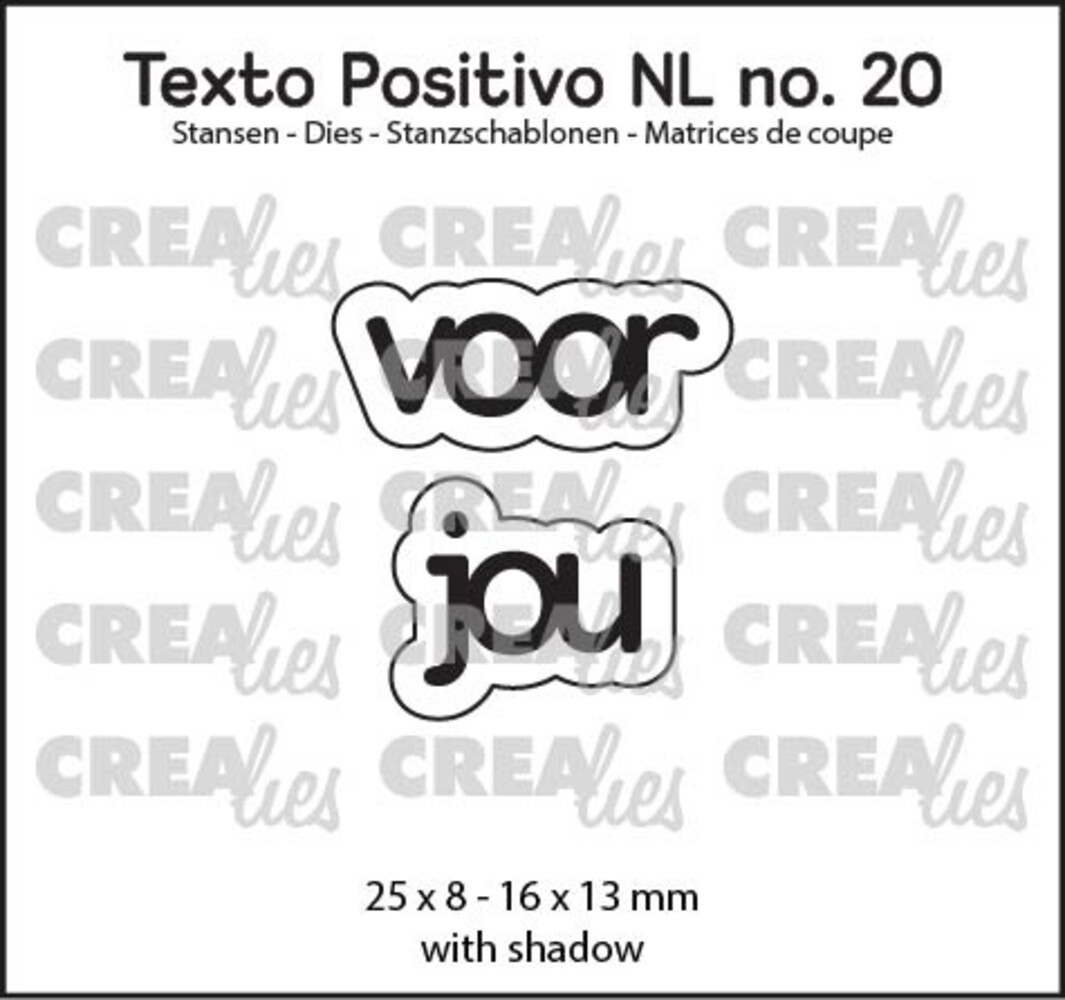 Crealies Texto Positivo Stansen Dutch Voor Jou (POSNL20)