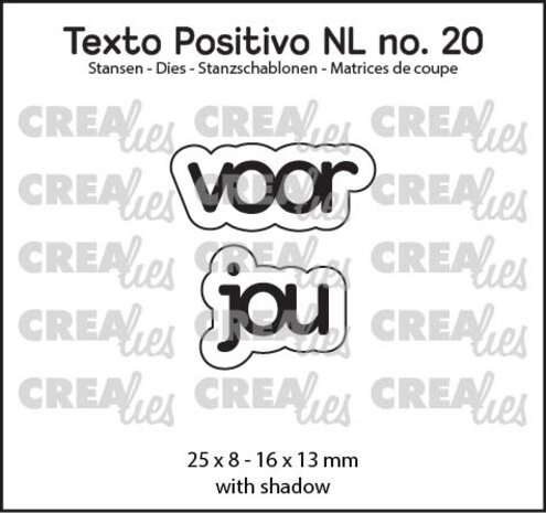 Crealies Texto Positivo Stansen Dutch Voor Jou (POSNL20)
