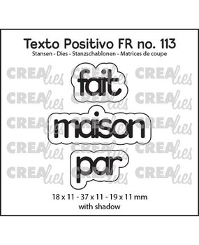 Crealies Texto Positivo Stansen French Fait Maison Par (POSFR113) Crealies Texto Positivo Stansen French Fait Maison Par (POSFR113)