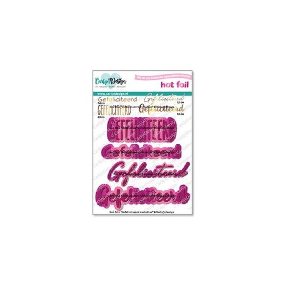 CarlijnDesign Hot Foil Gefeliciteerd Variaties (CDHF-0083) CarlijnDesign Hot Foil Gefeliciteerd Variaties (CDHF-0083)