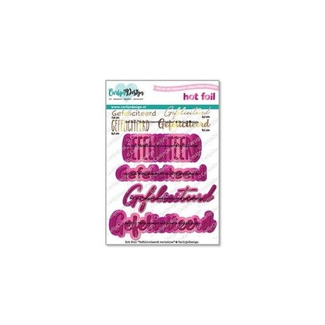 CarlijnDesign Hot Foil Gefeliciteerd Variaties (CDHF-0083) CarlijnDesign Hot Foil Gefeliciteerd Variaties (CDHF-0083)