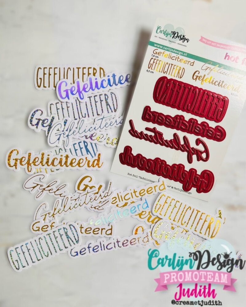 CarlijnDesign Hot Foil Gefeliciteerd Variaties (CDHF-0083) CarlijnDesign Hot Foil Gefeliciteerd Variaties (CDHF-0083)