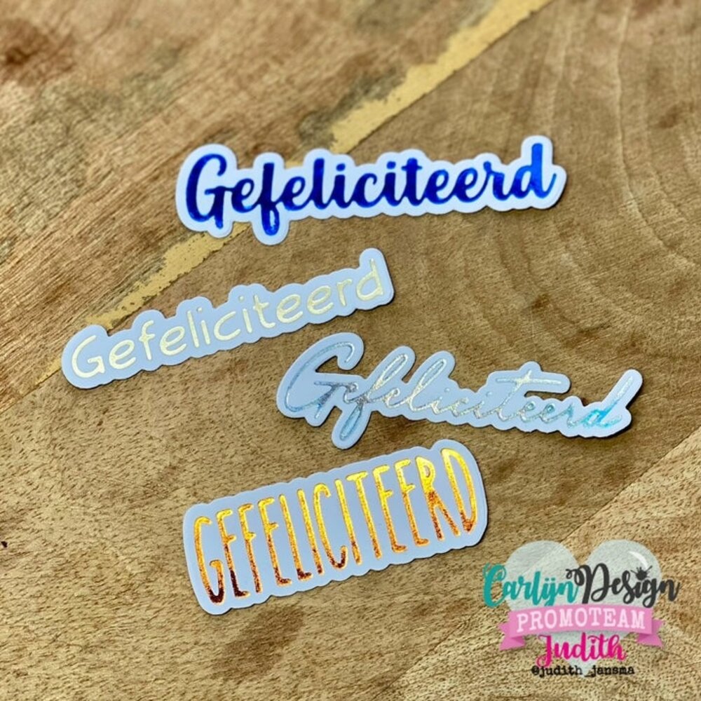 CarlijnDesign Hot Foil Gefeliciteerd Variaties (CDHF-0083) CarlijnDesign Hot Foil Gefeliciteerd Variaties (CDHF-0083)