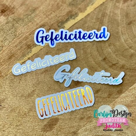 CarlijnDesign Hot Foil Gefeliciteerd Variaties (CDHF-0083) CarlijnDesign Hot Foil Gefeliciteerd Variaties (CDHF-0083)
