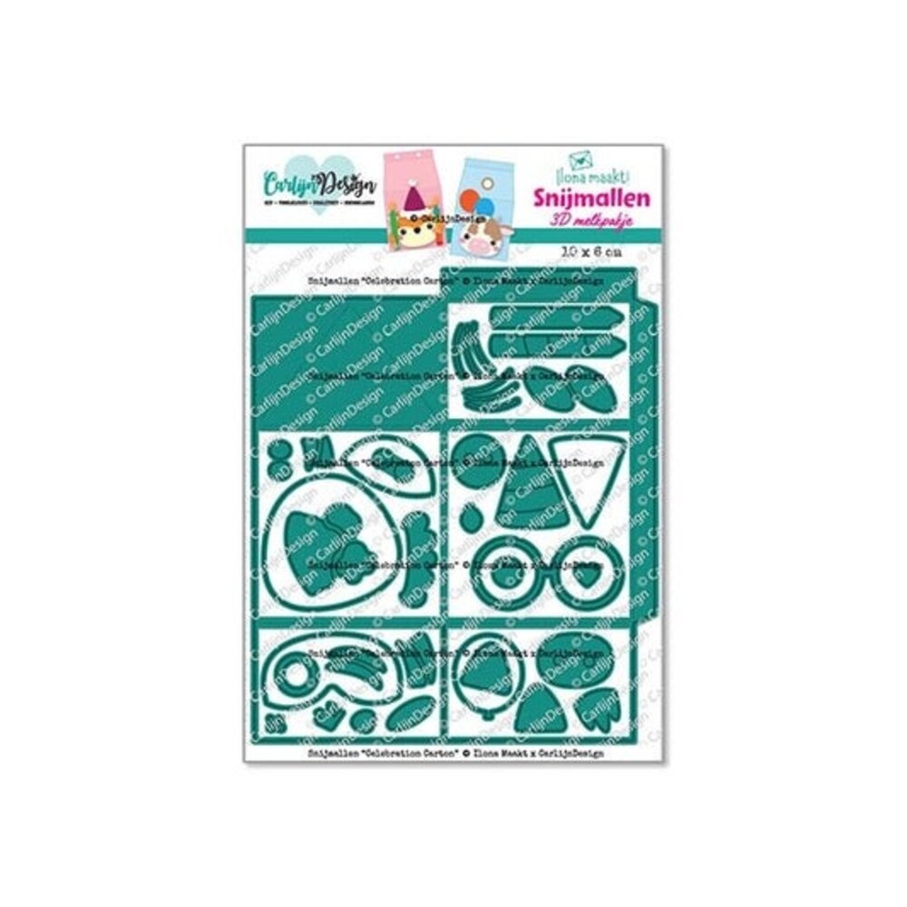 CarlijnDesign Snijmallen Celebration Carton (CDSN-0336) CarlijnDesign Snijmallen Celebration Carton (CDSN-0336)