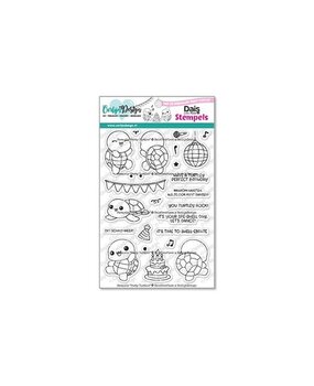 CarlijnDesign Stempels Party Turtles (CDST-0157)