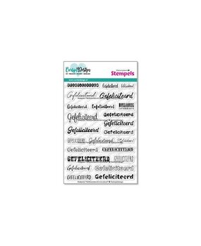 CarlijnDesign Stempels Gefeliciteerd Variaties (CDST-0158)